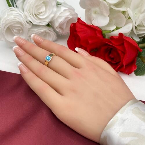 خاتم ذهب عيار 18 الوزن 1.4 جرام