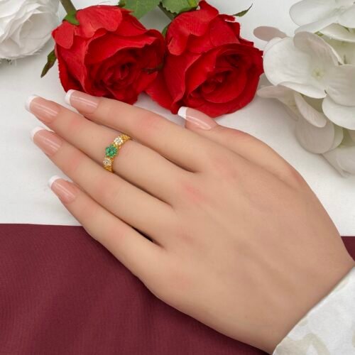 خاتم ذهب عيار 21 الوزن 2.1 جرام