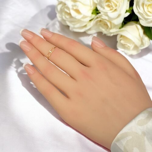 خاتم ذهب عيار 18 الوزن 0.46 جرام