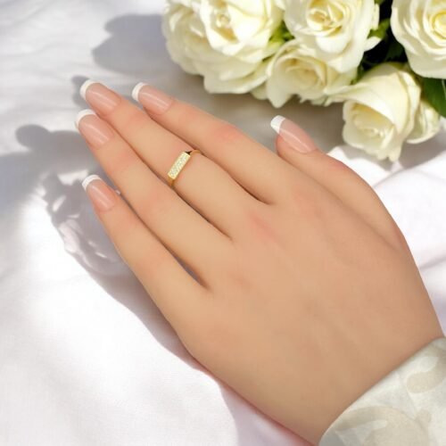 خاتم ذهب عيار 18 الوزن 0.97 جرام