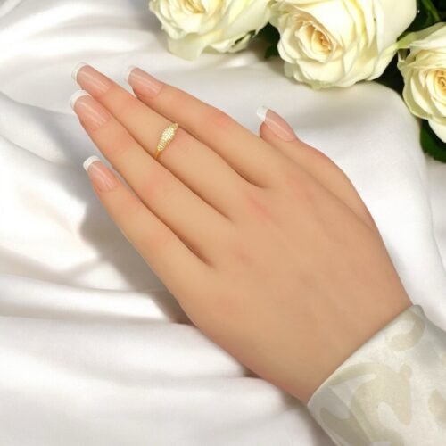 خاتم ذهب عيار 18 الوزن 1.1 جرام