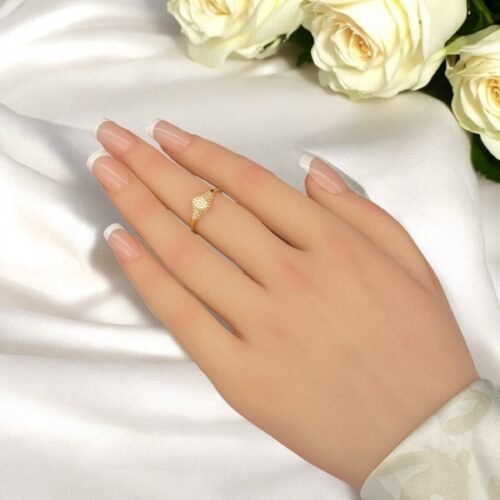 خاتم ذهب عيار 18 الوزن 1.11 جرام