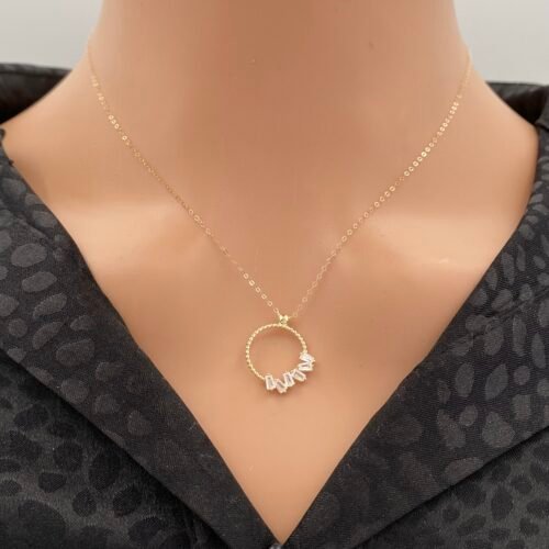 عقد ذهب عيار 18 الوزن 0.92 جرام