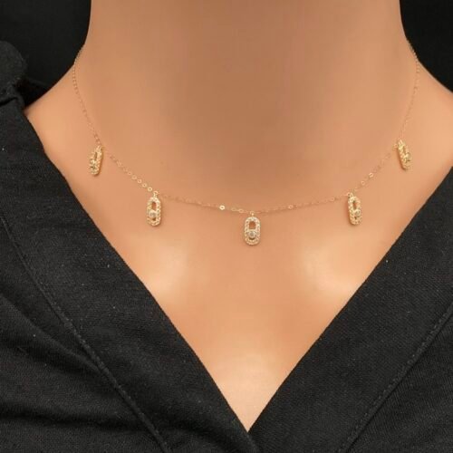 عقد ذهب عيار 18 الوزن 1.65 جرام