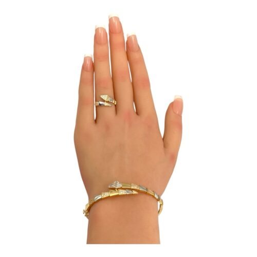 اسواره وخاتم ذهب عيار 18 الوزن 10.04 جرام