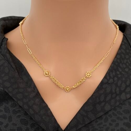 سبحة ذهب عيار 18 الوزن 7.46 جرام