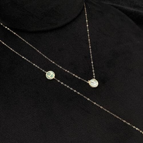 عقد و إسوارة ذهب عيار 18 الوزن 1 جرام