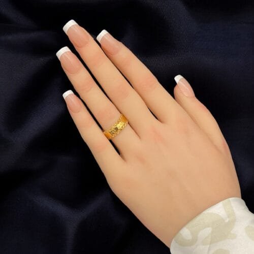 دبلة ذهب عيار 21 الوزن 2.09 جرام