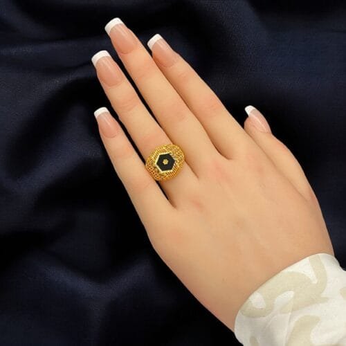 خاتم ذهب عيار 21 الوزن 3.29 جرام