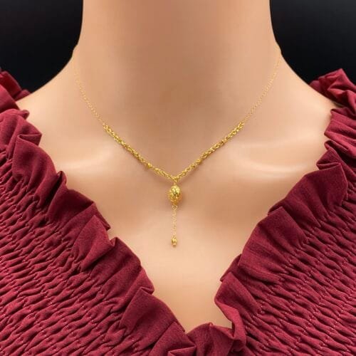 عقد ذهب عيار 21 الوزن 1.87 جرام