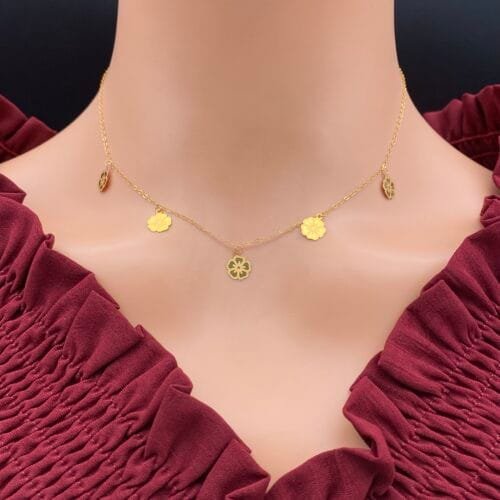 عقد ذهب عيار 21 الوزن 1.22 جرام