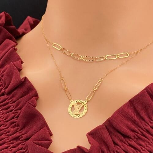 عقد ذهب عيار 21 الوزن 1.60 جرام