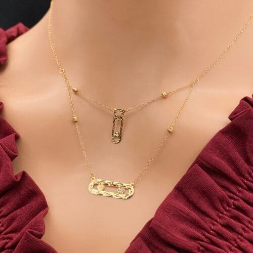 ‎عقد ذهب عيار 21 الوزن 1.53 جرام