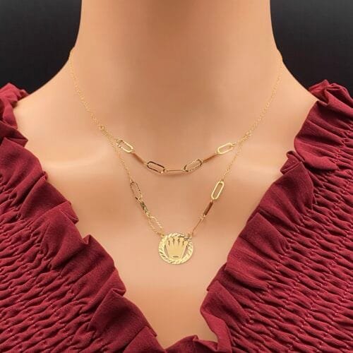 عقد ذهب عيار 21 الوزن 1.64 جرام