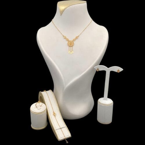 طقم ذهب عيار 21 الوزن 6.39 جرام