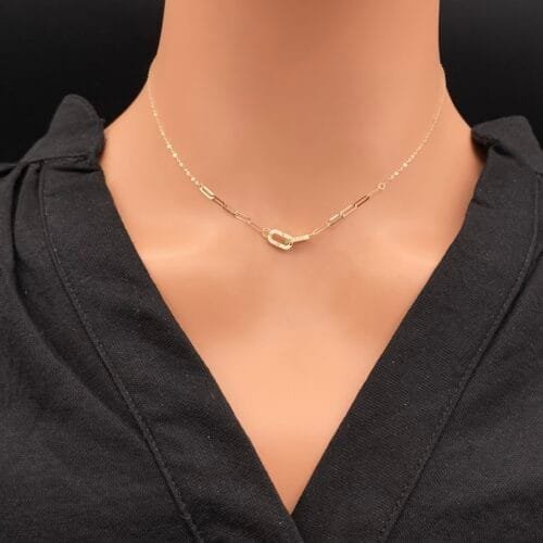 عقد ذهب عيار 18 الوزن 0.95 جرام