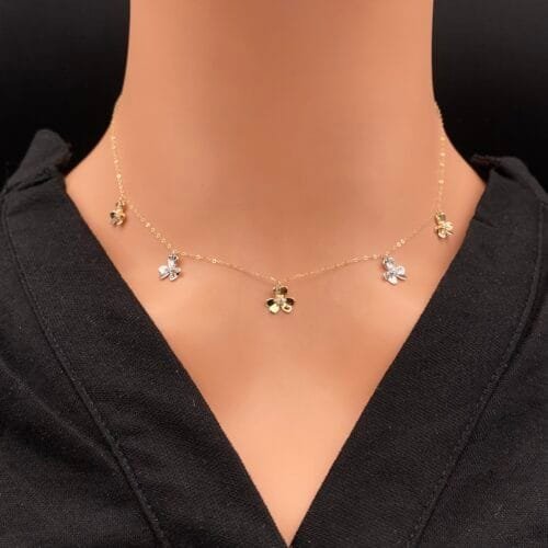 عقد ذهب عيار 18 الوزن 1.54 جرام