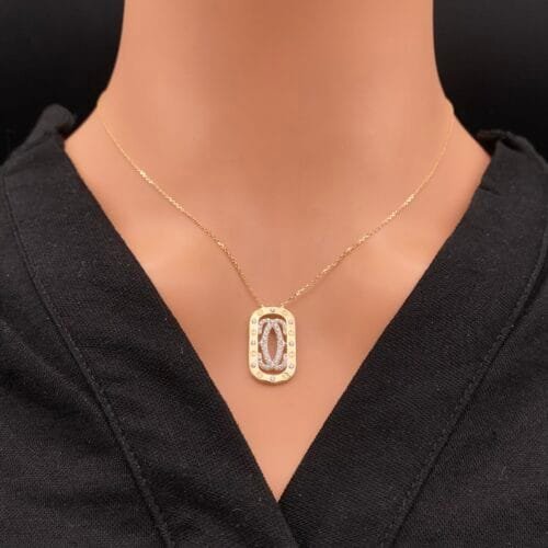 عقد ذهب عيار 18 الوزن 2.18 جرام