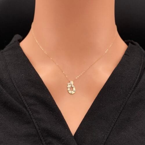 عقد ذهب عيار 18 الوزن 0.77 جرام