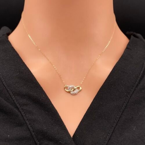 عقد ذهب عيار 18 الوزن 1.11 جرام