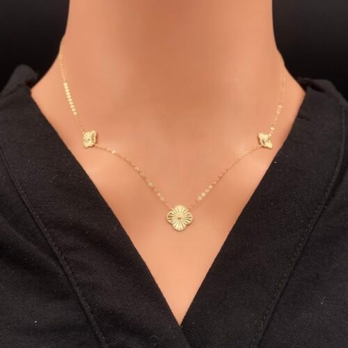 عقد ذهب عيار 18 الوزن 1.38 جرام