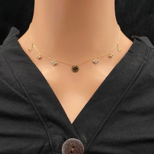 عقد شوكر ذهب عيار 18 الوزن 1.40 جرام