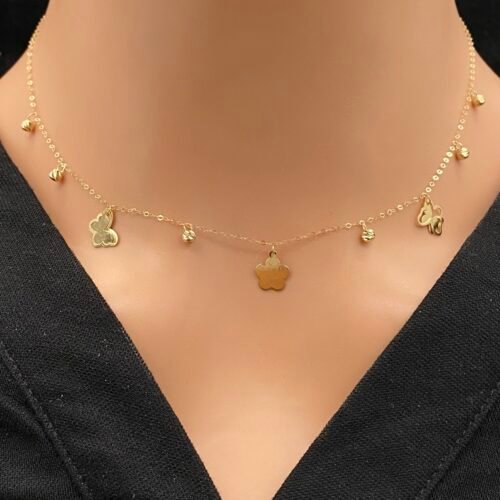 عقد شوكر ذهب عيار 18 الوزن 1.35 جرام