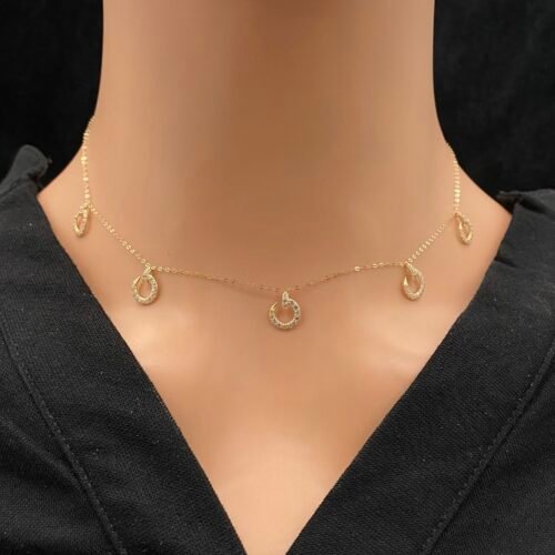 عقد شوكر ذهب عيار 18 الوزن 1.37 جرام