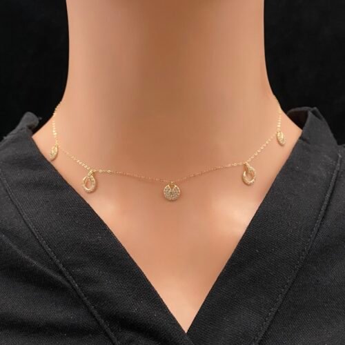 عقد شوكر ذهب عيار 18 الوزن 1.32 جرام