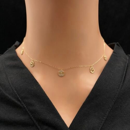 عقد شوكر ذهب عيار 18 الوزن 1.32 جرام