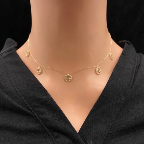 عقد شوكر ذهب عيار 18 الوزن 1.41 جرام