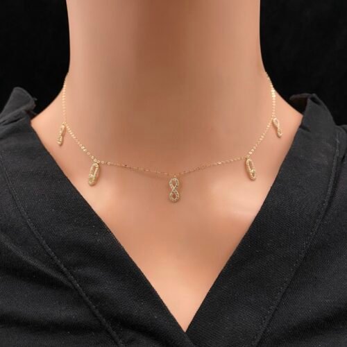 عقد شوكر ذهب عيار 18 الوزن 1.19 جرام