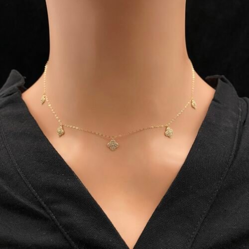 عقد شوكر ذهب عيار 18 الوزن 1.08 جرام