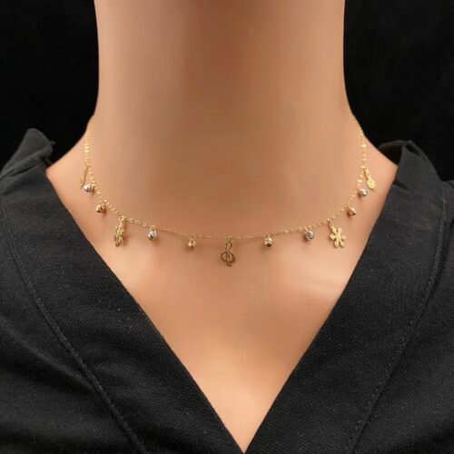 عقد شوكر ذهب عيار 18 الوزن 1.35 جرام