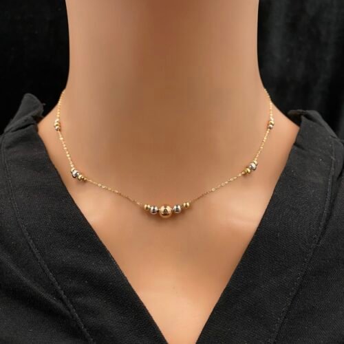 عقد شوكر ذهب عيار 18 الوزن 1.14 جرام