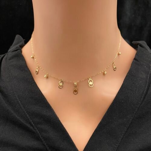 عقد شوكر ذهب عيار 18 الوزن 1.12 جرام