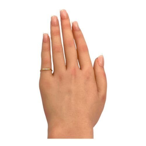 خاتم ذهب عيار 18 الوزن 0.48 جرام