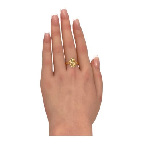 خاتم ذهب عيار 21 الوزن 0.95 جرام