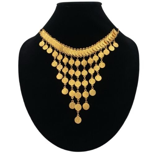 خناق ذهب عيار 21 وزن 7.31 جرام، تصميم فاخر يناسب كل الأذواق والمناسبات من قمة زاوية الشفاء للذهب والمجوهرات في الرياض