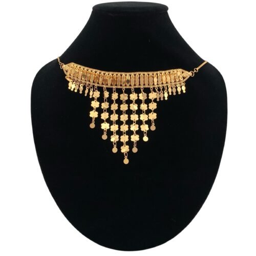 خناق ذهب عيار 21 وزن 17.72 جرام، تصميم فاخر يناسب كل الأذواق والمناسبات من قمة زاوية الشفاء للذهب والمجوهرات في الرياض