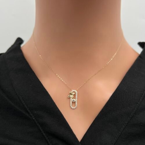 عقد ذهب عيار 18 الوزن 0.86 جرام