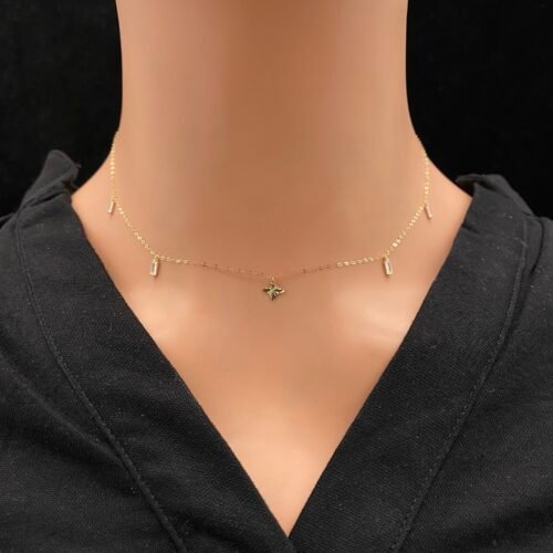 عقد شوكر ذهب عيار 18 الوزن 0.69 جرام