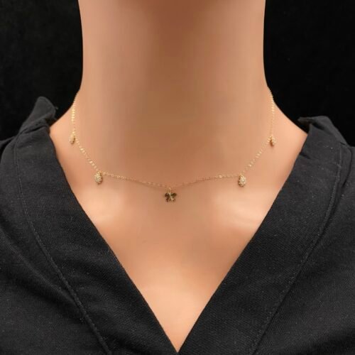 عقد شوكر ذهب عيار 18 الوزن 0.86 جرام