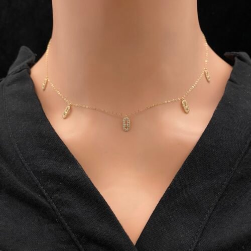 عقد شوكر ذهب عيار 18 الوزن 1.02