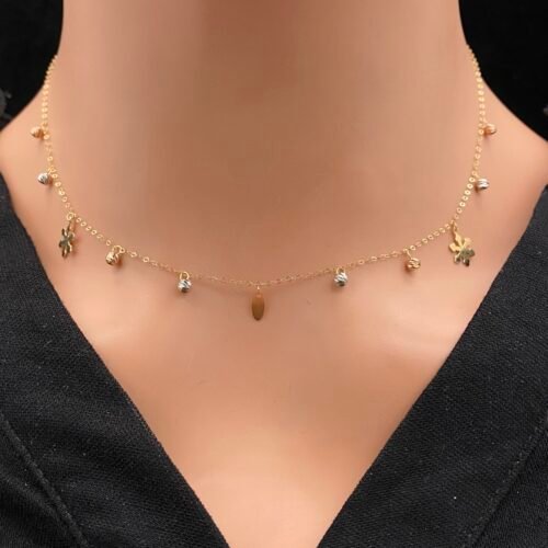 عقد شوكر ذهب عيار 18 الوزن 1.19 جرام