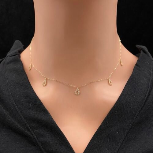 عقد شوكر ذهب عيار 18 الوزن 0.80 جرام