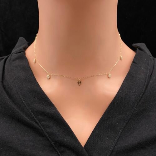 عقد شوكر ذهب عيار 18 الوزن 0.86 جرام