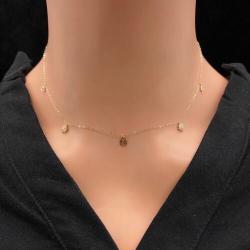 عقد شوكر ذهب عيار 18 الوزن 0.73 جرام