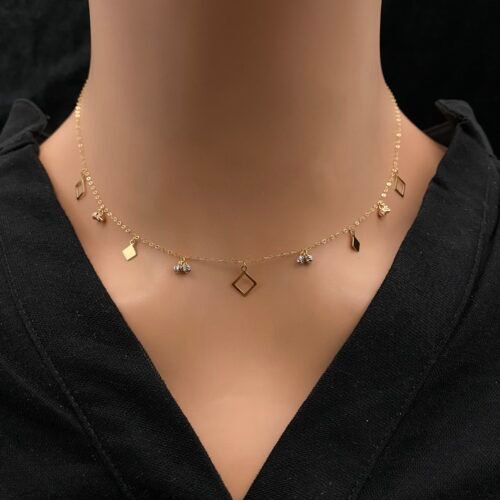 عقد شوكر ذهب عيار 18 الوزن 1.14 جرام