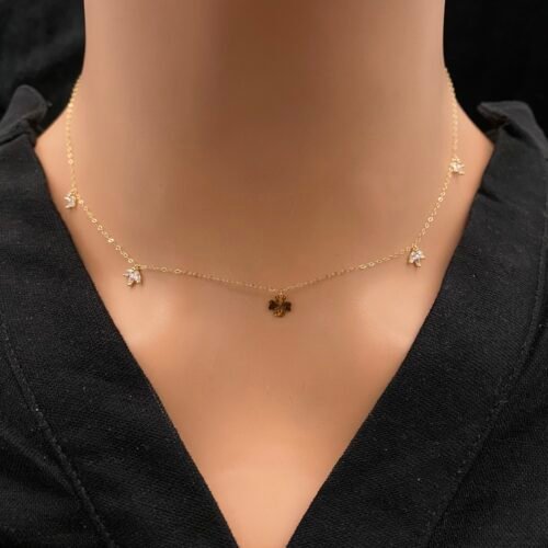 عقد شوكر ذهب عيار 18 الوزن 0.75 جرام